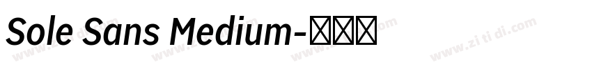 Sole Sans Medium字体转换
